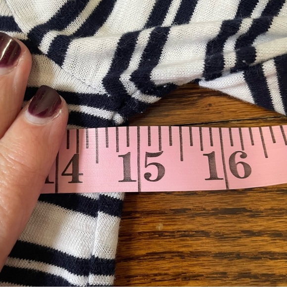 J.Crew Painter Tee Navy/White Stripe Size Small Scoop Neck - Picture 6 of 6